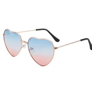 Heart Shaped Double Colored Sunglasses 1 pair